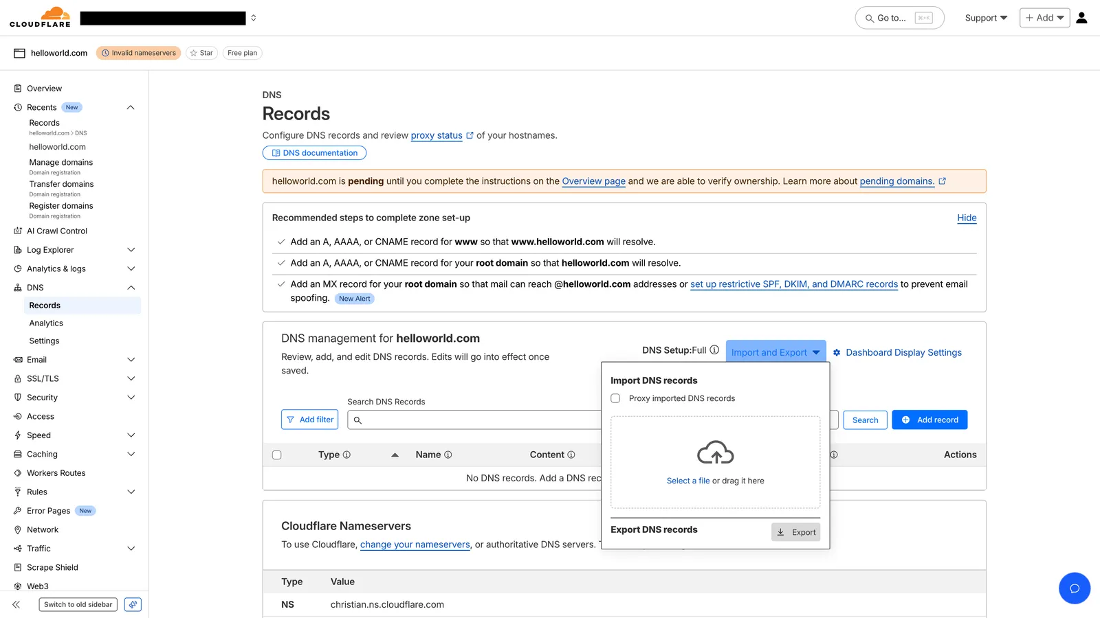 Cloudflare BIND Import